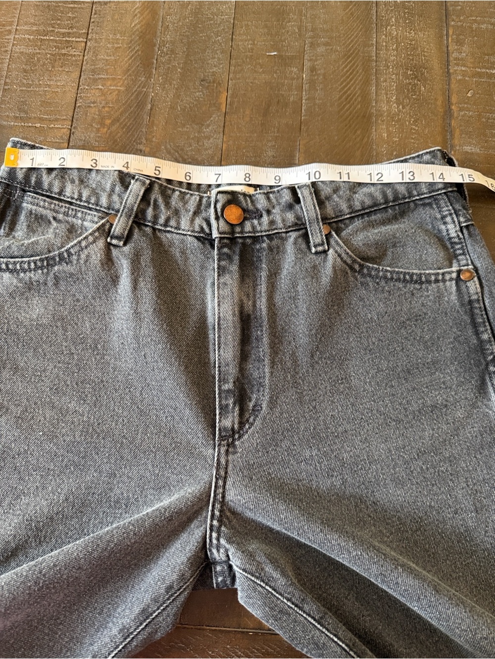 Wrangler Wanderer Black Flare Jeans with Green Back Patch 27x32 - Picture 10 of 13